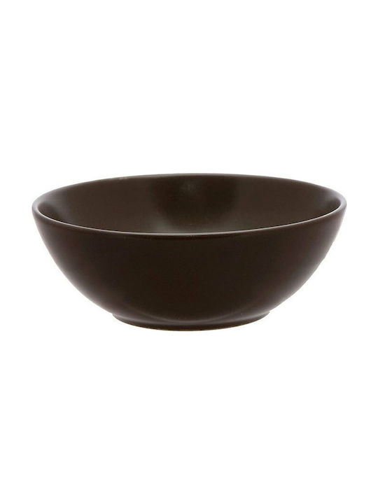 Espiel Ceramic Serving Bowl Καφέ with Diameter 14εκ. 1pcs