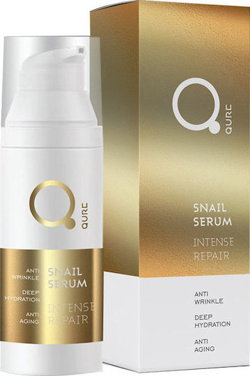 Qure Snail Feuchtigkeitsspendend & Anti-Aging Serum Gesicht mit Schneckensekret & Hyaluronsäure für Strahlkraft & Aufhellung 50ml