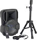 Karaoke System with a Wired Microphone Party Mobile8 Set in Black Color