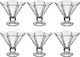 Marva Daisy Ice Cream Serving Bowl Round Glass Transparent 6pcs