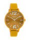 Oozoo Timepieces Watch with Yellow Leather Strap