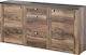 Bufet Lark Din Lemn Cu Sertare Moca 176x37x85cm