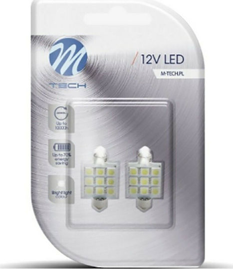 M-Tech Lamps Car & Motorcycle C10W / C5W LED 12V 1.44W 2pcs