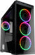 Kolink Horizon RGB Black Gaming Midi Tower Κουτί Υπολογιστή με Πλαϊνό Παράθυρο Μαύρο