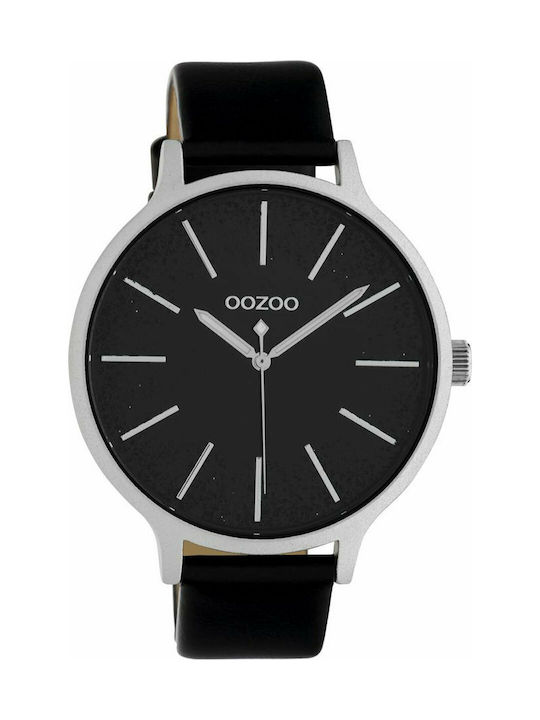 Oozoo Timepieces Часовник с Черно Кожена каишка