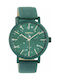 Oozoo Timepieces Ρολόι με Πράσινο Δερμάτινο Λουράκι