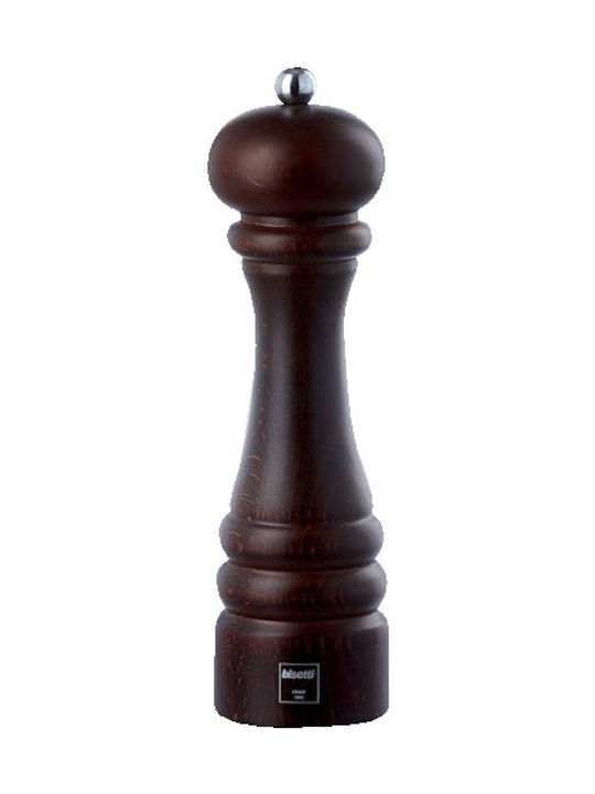 Bisetti Genova Χειροκίνητος Μύλος Αλατιού Ξύλινος σε Καφέ Χρώμα 22.5cm