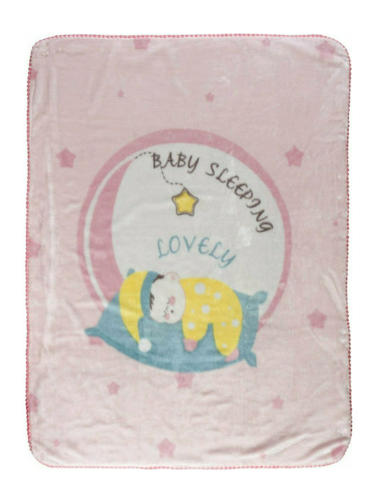 Das Home Decke Kinderbett Samt Rosa 140x110cm