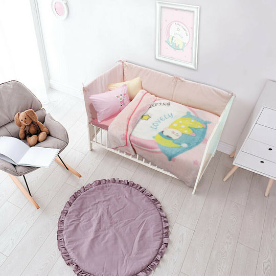 Das Home Blanket Cot Velvet Pink 140x110cm