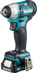 Makita Brushless Impact Wrench Battery 12V 2x2Ah with Socket 3/8"