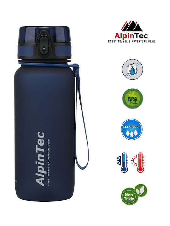 AlpinPro Trek Αθλητικό Παγούρι Πλαστικό 650ml Μπλε
