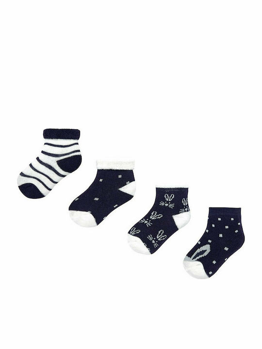 Mayoral Girls 4 Pack Ankle Socks Blue