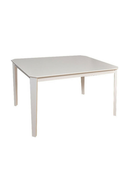 Τ2003 Table Kitchen Wooden White 120x80x76cm