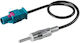 Lampa Internal Car Antenna Adapter Universal Fakra-Din Male to Male 19cm