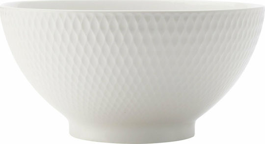 Maxwell & Williams Diamonds Porcelain Salad Bowl White 18x18x8.5cm