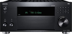 Onkyo TX-RZ840 Amplificator Home Cinema cu Radio 4K 9.2 Canale 130W/8Ω 180W/6Ω cu HDR și Dolby Atmos Negru