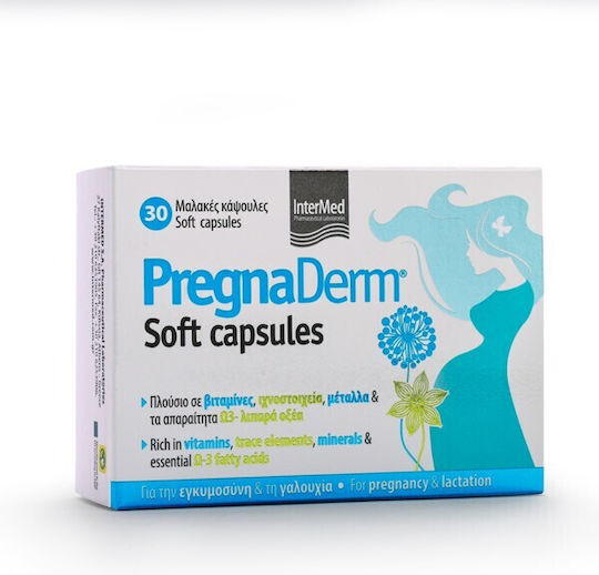 InterMed PregnaDerm Soft Κάψουλες Συμπλήρωμα Für Die Schwangerschaft 30 Stück
