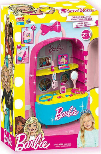 Bildo Kids Kitchen Mega Case Trolley Kitchen Barbie for 3+ Years Old 18pcs