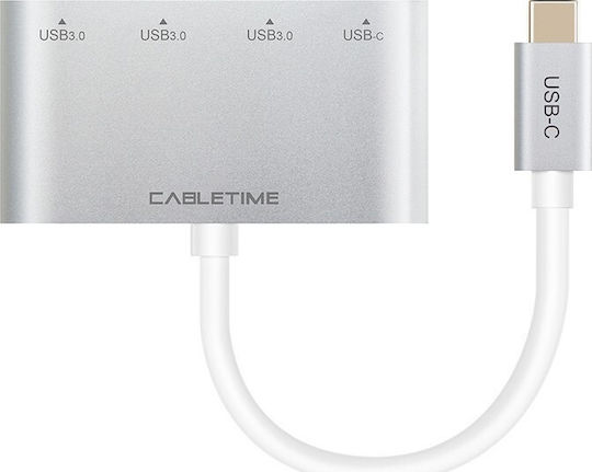 Cabletime CCT-C160-PU33-HUB31C-s0.15 USB Хъб с 4 Порта USB 3.0 с USB-C Връзка