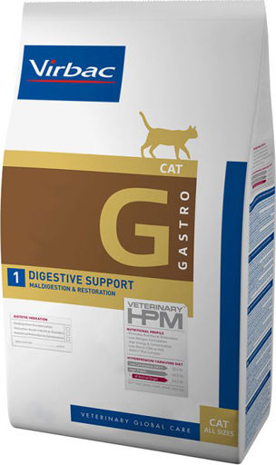 Virbac Gastro Digestive Support Dry Food for Cats with Sensitive Gastrointestinal with Chicken / Potatoes / Pork 1.5kg