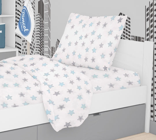 Dimcol Star Kids Cotton Pillowcase 50x70cm 104 Sky Blue