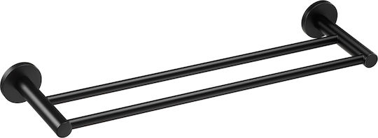 Verdi Sigma Ράγα Μπάνιου Διπλή Επιτοίχια με Βίδες ​58x10.5cm Μαύρη