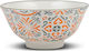 Nava Maiolica Müslischüssel Rund aus Porzellan Orange mit Durchmesser 15.5cm