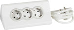 Legrand 3-Outlet Power Strip with USB 1.5m White