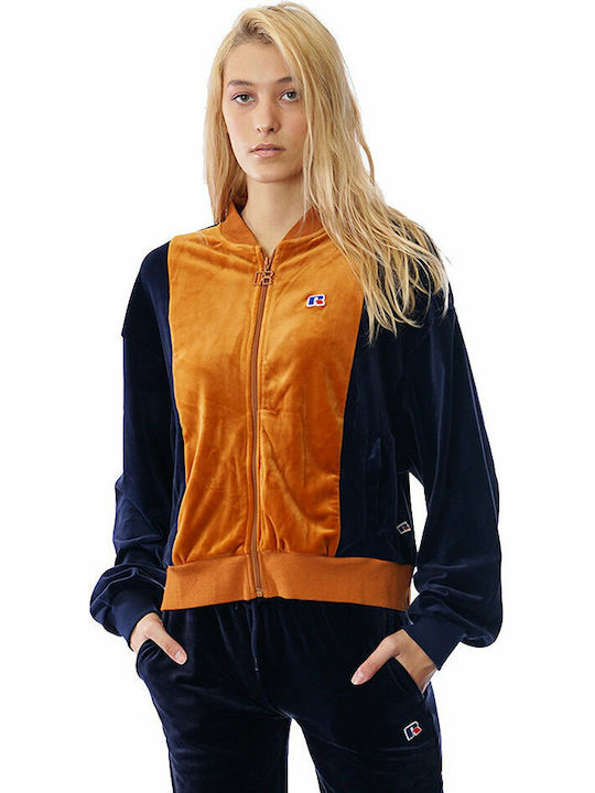 Ellie Women's Sweatshirt Jacket Velvet Brown