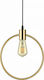 Ideal Lux ABC SP1 Round Pendant Light Single-Light for Socket E27 Gold