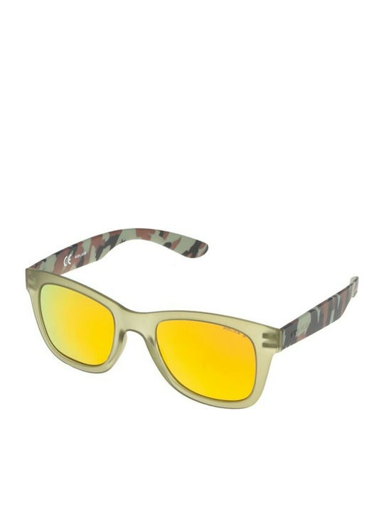 Police Herren Sonnenbrille mit Grün Kunststoff Gestell und Gelb Linse S1944NVNG