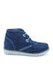 Suede Παιδικά Μποτάκια με Κορδόνια Navy Μπλε