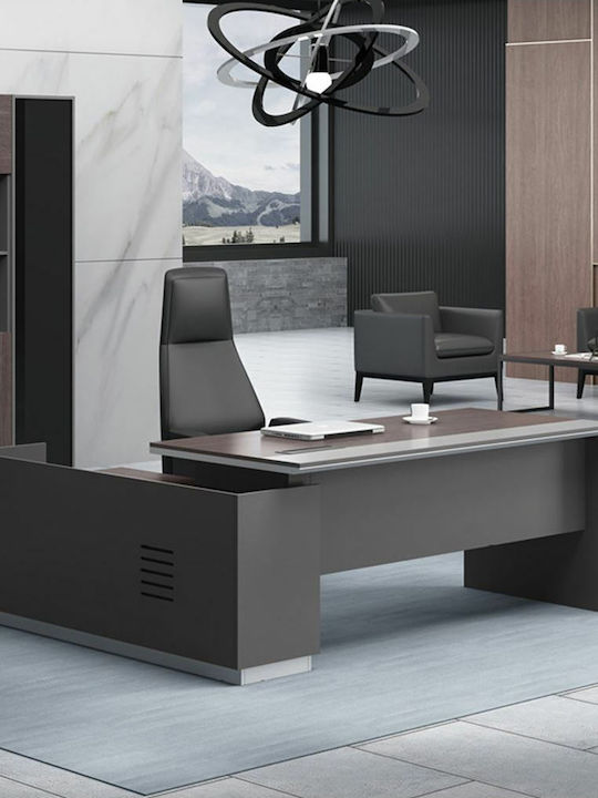 Corner Professional Office Rosewood Wooden Brow...