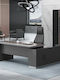 Corner Professional Office Rosewood Wooden Brown 180x170x76cm