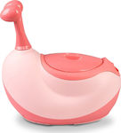 Cangaroo Potty with Steering Wheel Snail with Lid Pink 107388