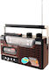 Portable Radio-CD Player YG-336U Equipped with USB / Cassette / Radio Brown