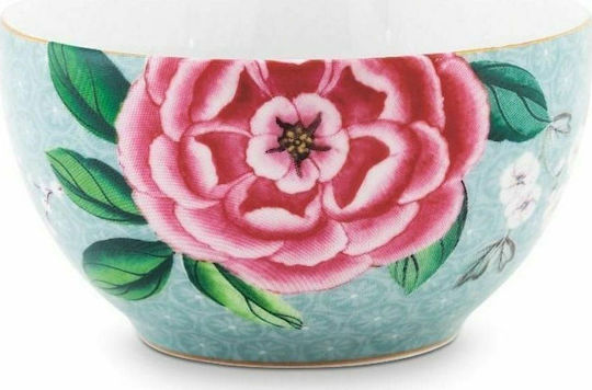 PiP Studio Blushing Birds Small Bol de Servire pentru Înghețată Rotund din Porțelan Albastru cu Diametru 9.5buc