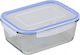 Venus Lunch Box Glass Μπλε Suitable for for Lid for Microwave Oven 450ml 1pcs