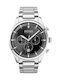 Montre Pioneer Men's Watch 44mm Chronograph Battery With Silver Steel Bracelet