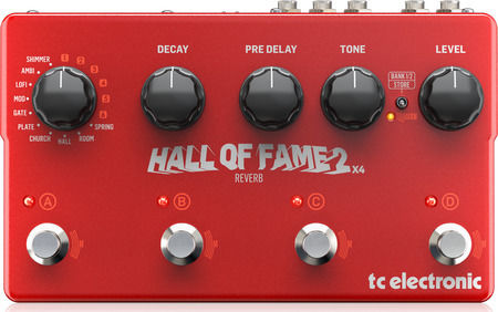 TC Electronic Hall Fame 2 x4 Pedală Efectul Reverberație Chitară electrică