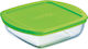 Pyrex Lunch Box Glass Πράσινο Suitable for for Lid for Microwave Oven 1050ml 1pcs