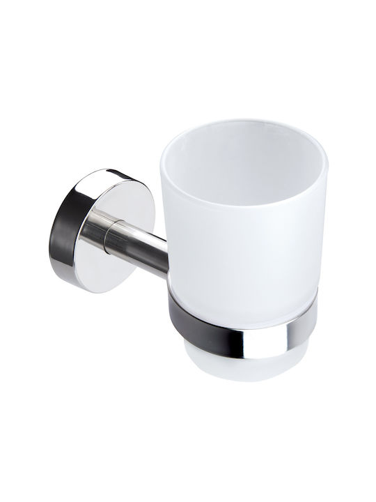 Karag Uno Inox Cup Holder Wall Mounted Silver