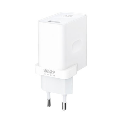 OnePlus Ladegerät ohne Kabel mit USB-A Anschluss 30W Weißs (Warp Charge 30)