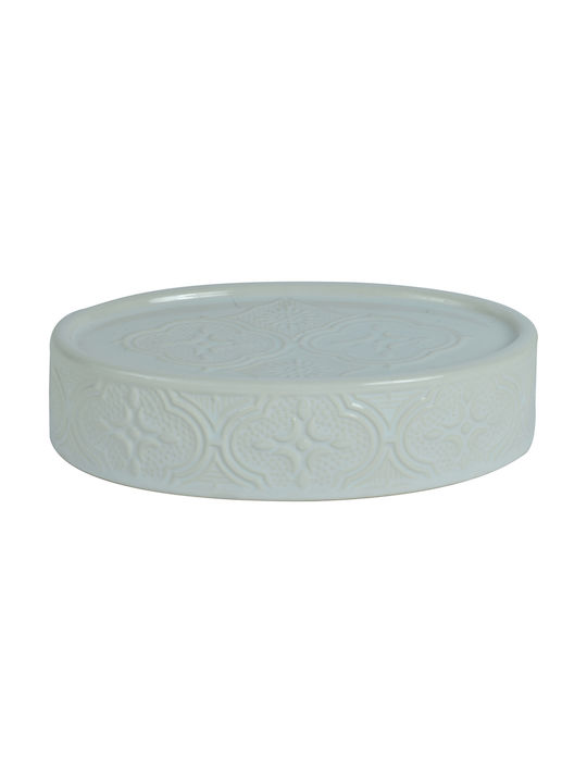 Estia Boho Ceramic Soap Dish Countertop White