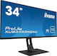 Iiyama ProLite XUB3493WQSU-B1 Ultrawide IPS Monitor 34" QHD 3440x1440 with Response Time 4ms GTG