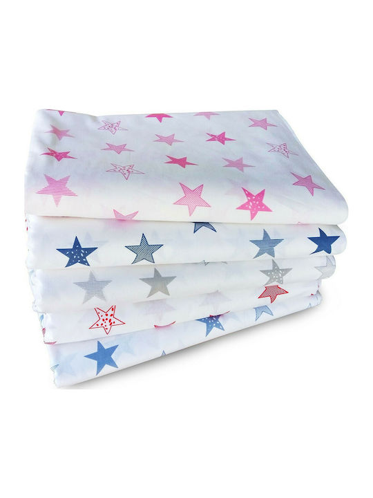 Dimcol Star Kids Cotton Pillowcase 50x70cm 26 Red-White 1925813107302665