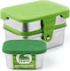 Ecolunchbox Splash Box Cutie pentru Mâncare Inox Verde 2buc