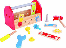 Tooky Toys Kids Tool Tool Set made of Wood for 3+ Years Old