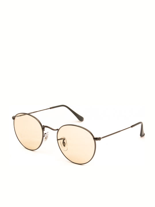 Ray Ban Round Metal Unisex Γυαλιά Ηλίου με Ασημί Μεταλλικό Σκελετό