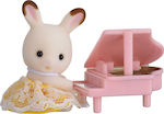 Epoch Toys Миниатюрна Играчка Rabbit with Piano Силвански семейства за 3+ Години